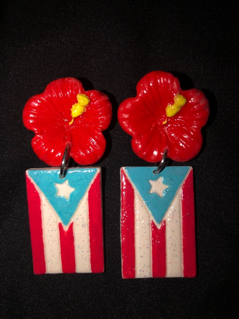 Puerto Rican Flag Earrings